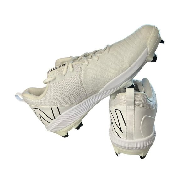 New Balance White FuelCell 4040v6 Molded Cleats Men\'s Baseball Shoes PL4040W6
